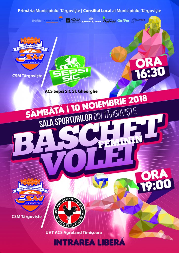 Sâmbătă, 10 noiembrie 2018, începând cu ora 16.30, Sala Sporturilor din Târgoviște va fi gazda unui nou cuplaj de gală