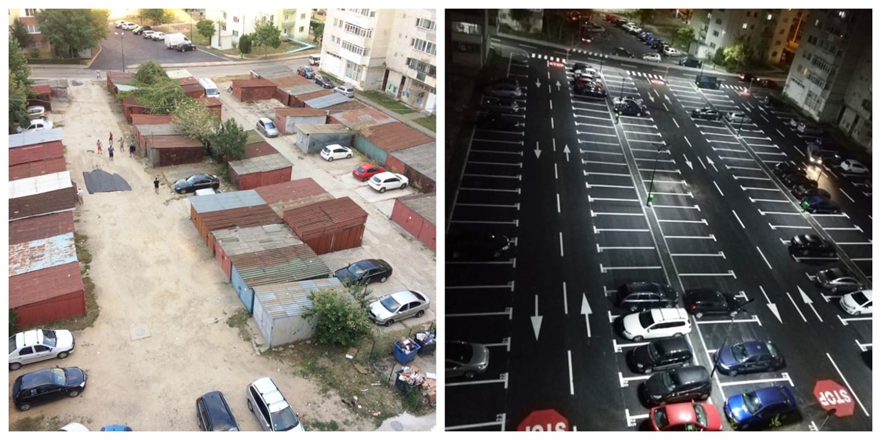 Parcare modernă în  Târgoviște, blocurile 11 și 12 din  cartierul Matei Basarab