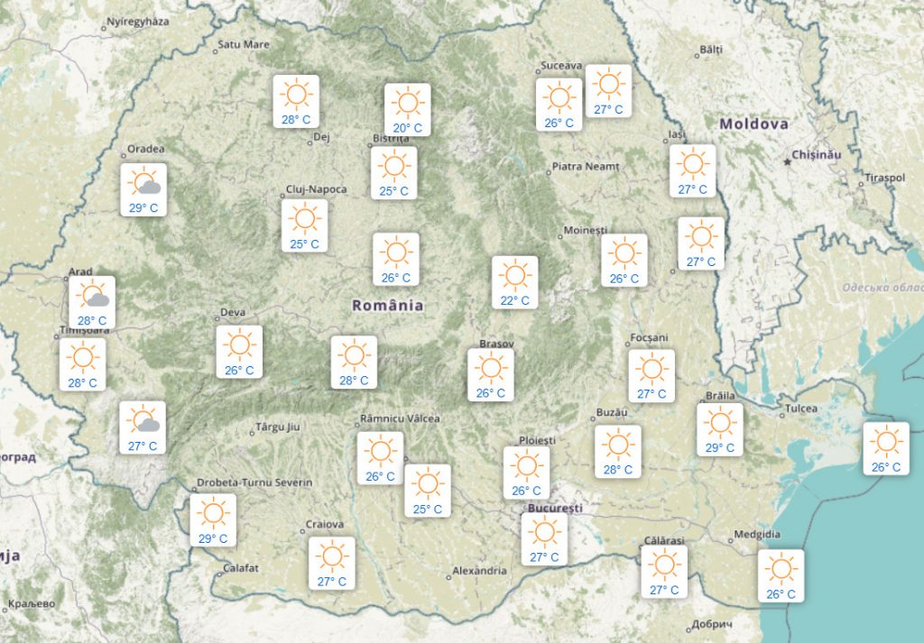 După caniculă, averse se vor semnala pe arii mai extinse în perioada 16-21 iulie