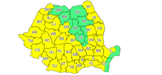 Caniculă şi disconfort termic accentuat luni şi marţi, în cea mai mare parte a ţării