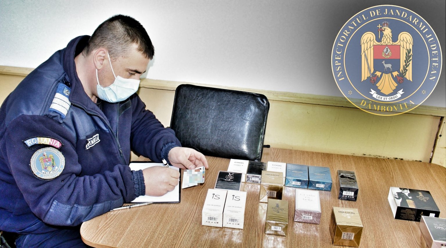 Parfumuri cu denumirile unor mărci de renume, confiscate de jandarmi