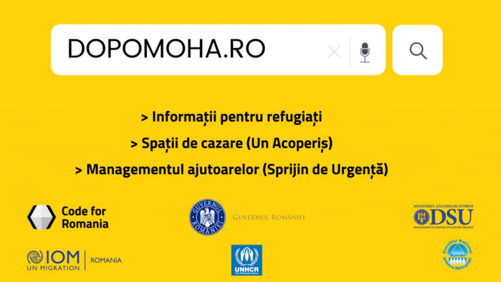 Platformele „Un acoperiş” şi „Sprijin de urgenţă” ce integrează iniţiativa Guvernului „Ucraina – Împreună ajutăm mai mult!”