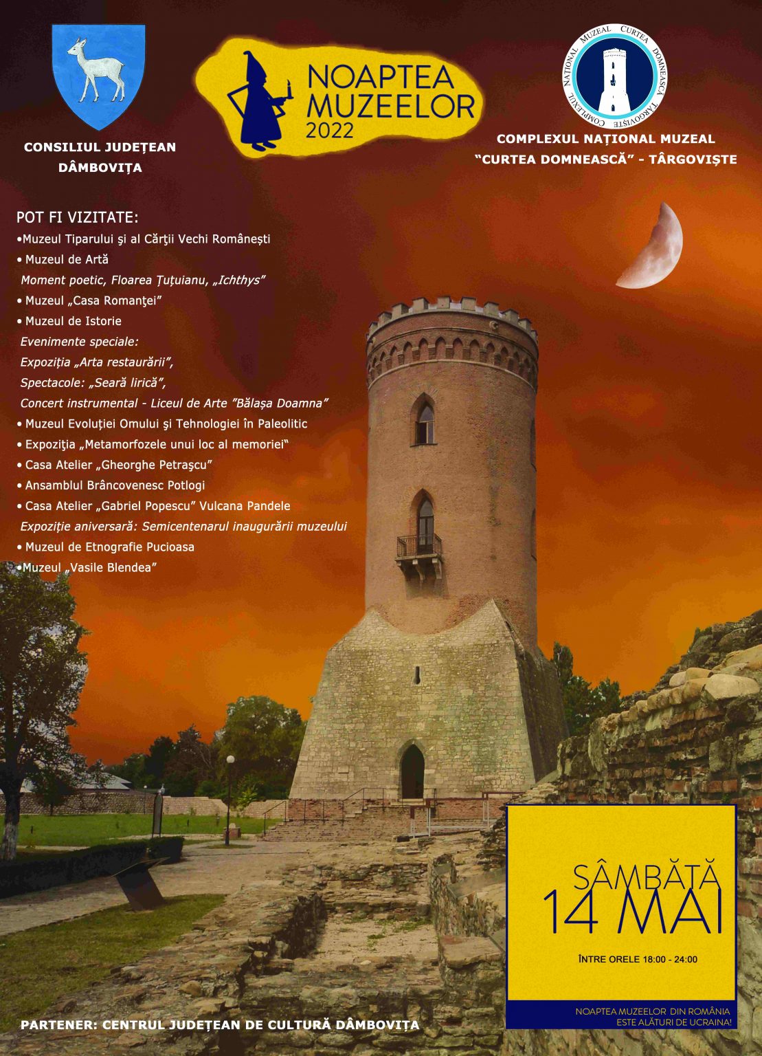 Dâmbovița: Noaptea Muzeelor, sâmbătă, 14 mai 2022