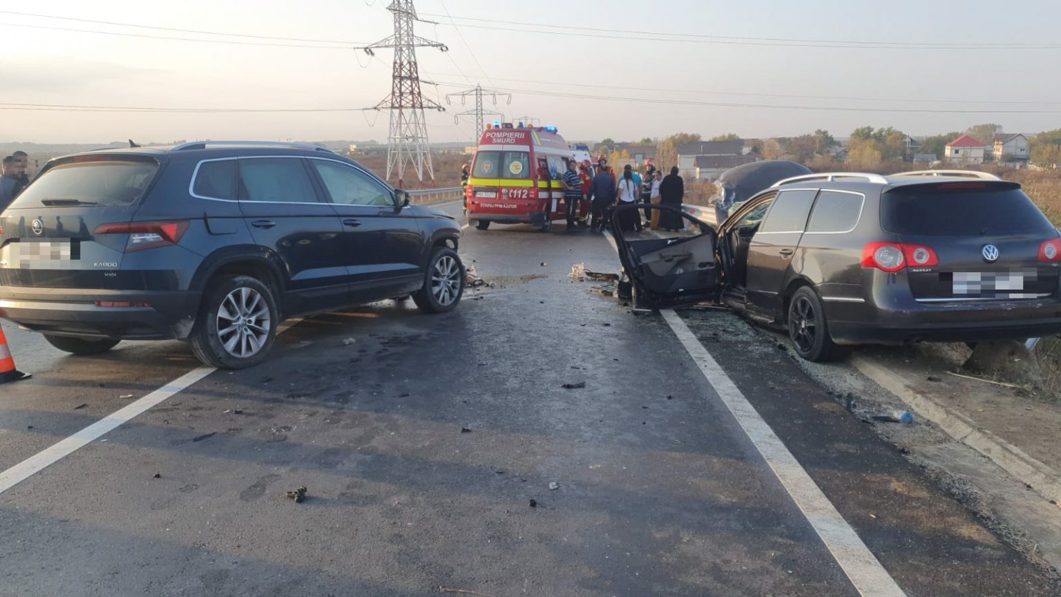 Accident pe DN 71 Bălteni, o victimă a fost preluată de elicopterul SMURD