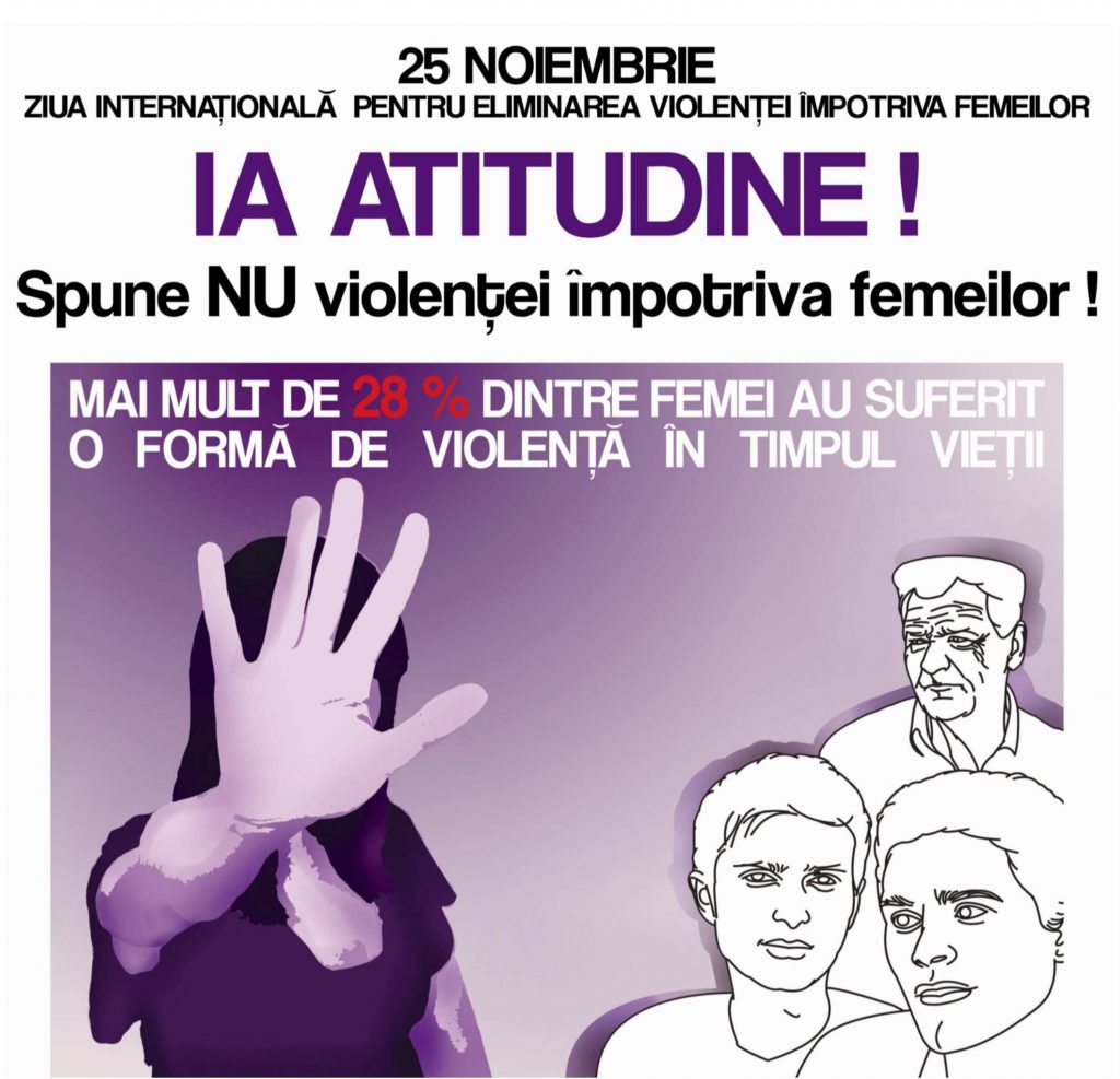 16 zile de activism împotriva violenței bazate pe gen, campanie anuală care începe la 25 noiembrie, Ziua internațională pentru eliminarea violenței împotriva femeilor