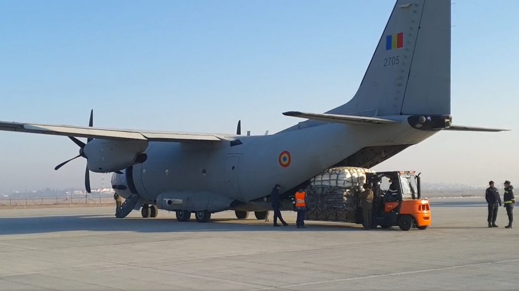 Aeronavele C-27J Spartan au plecat în misiune umanitară cu ajutoare donate de statul român, necesare populației siriene