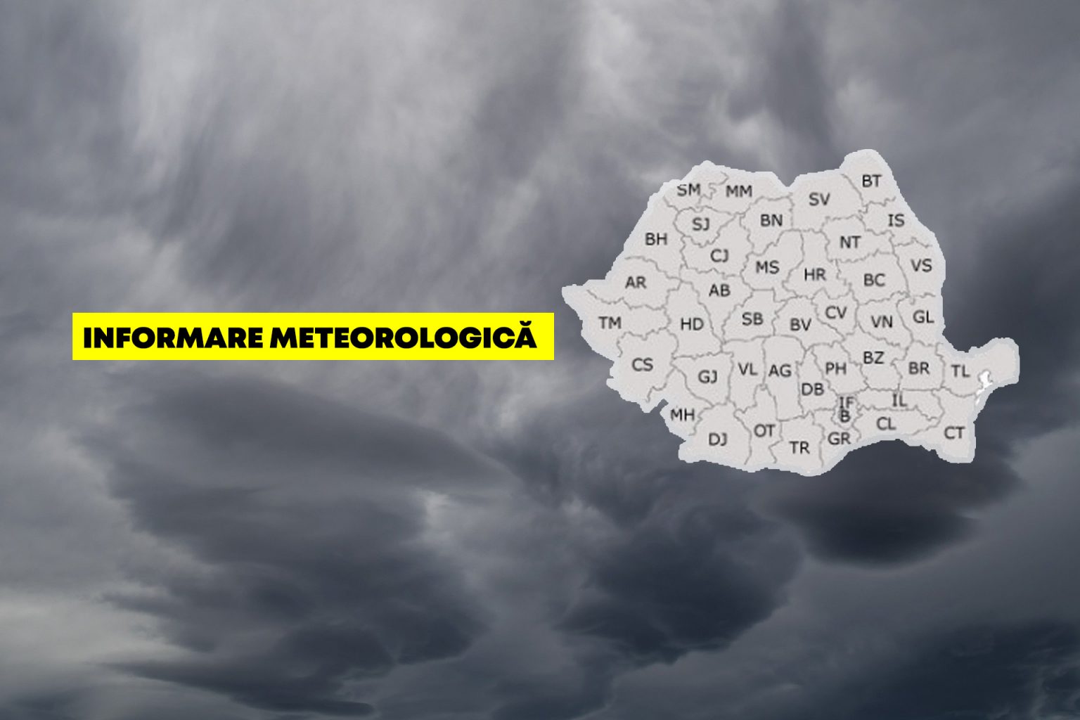 INFORMARE METEOROLOGICĂ de ploi moderate cantitativ și intensificări ale vântului
