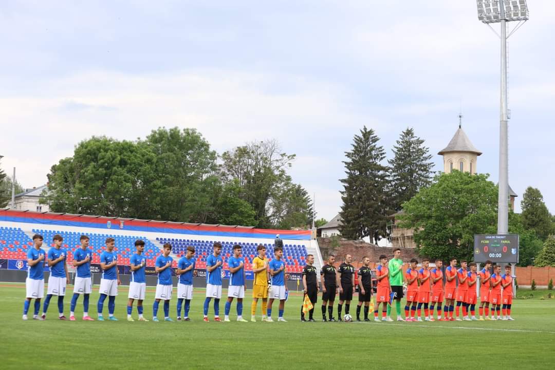 Pe stadionul Eugen Popescu din Târgoviște: partida  FCSB -Farul Constanța din finala mică a Ligii de Tineret! 