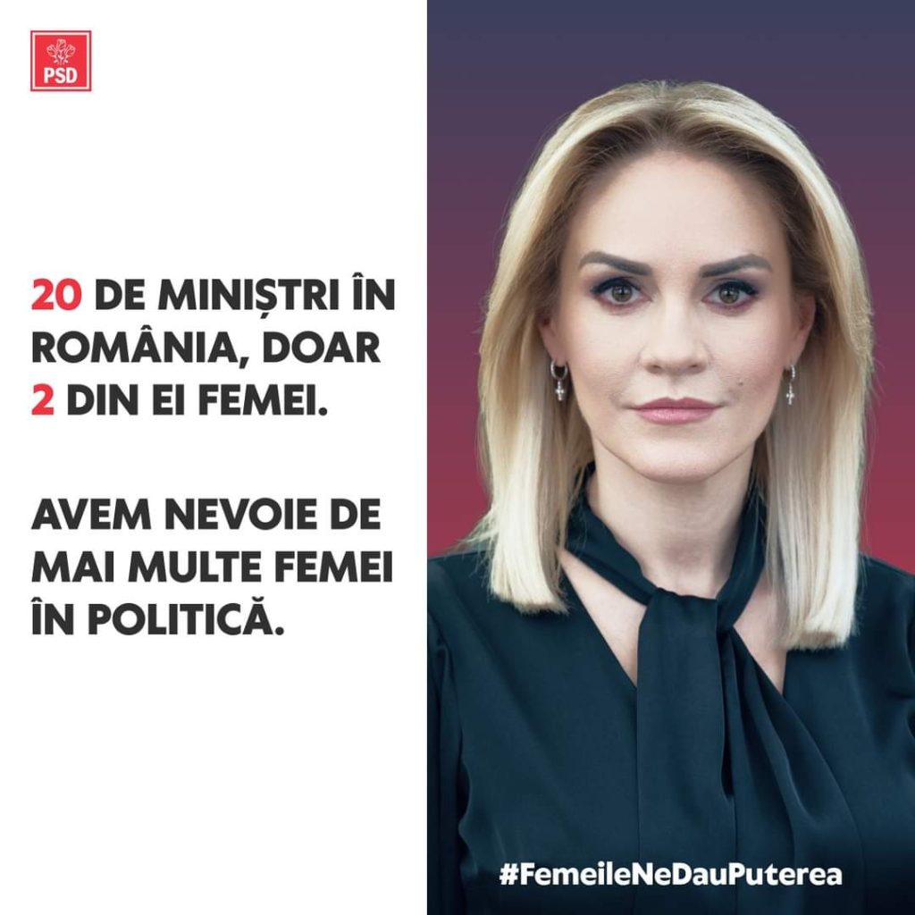 PSD: E timpul pentru ca minimum 30% dintre locurile pe listele de candidați să fie alocate femeilor la alegerile locale, parlamentare și europarlamentare