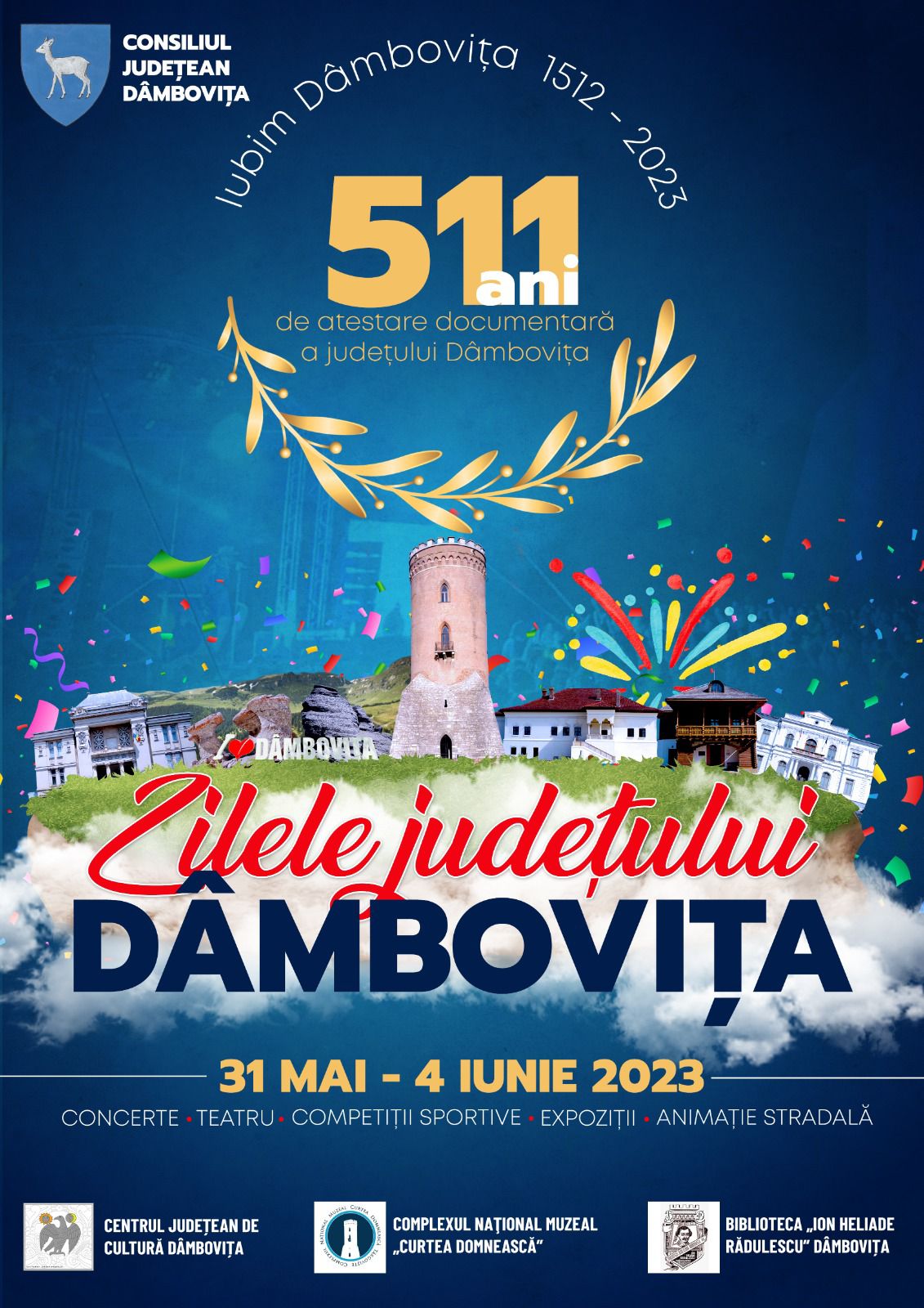Județul Dâmbovița va fi timp de cinci zile în sărbătoare, Zilele județului Dâmbovița, ediția a II-a, 31 mai-4 iunie