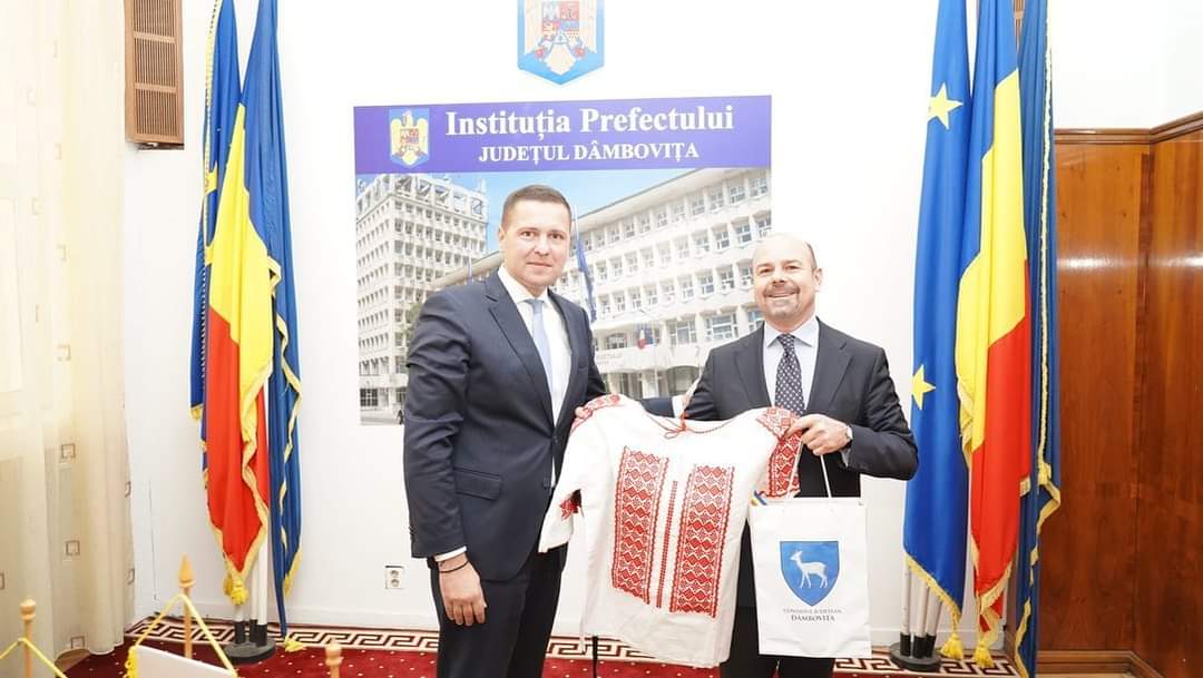 Ambasadorul Italiei la București, Excelența Sa Alfredo Maria Durante Mangoni a vizitat județul Dâmbovița 