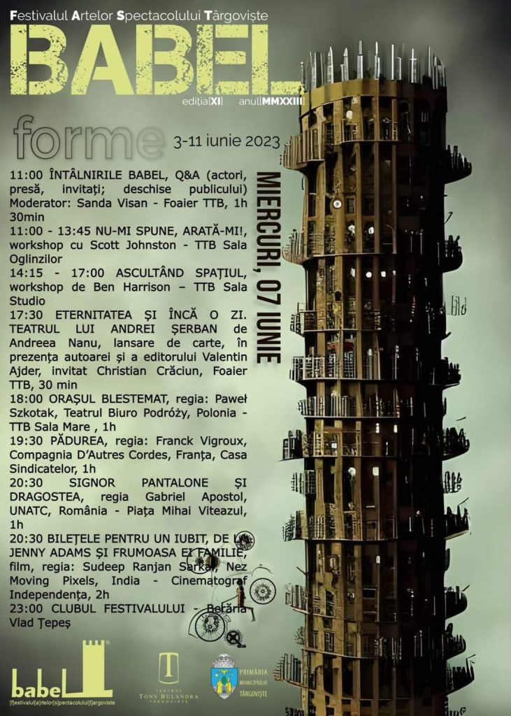 Festivalul BABEL: Programul pentru miercuri, 7 iunie 2023