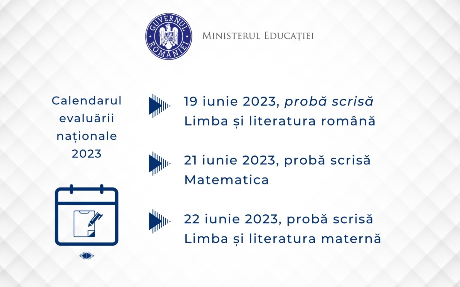 Informare: Majorarea sumelor acordate cadrelor didactice care participă la derularea examenelor și a concursurilor naționale 2023