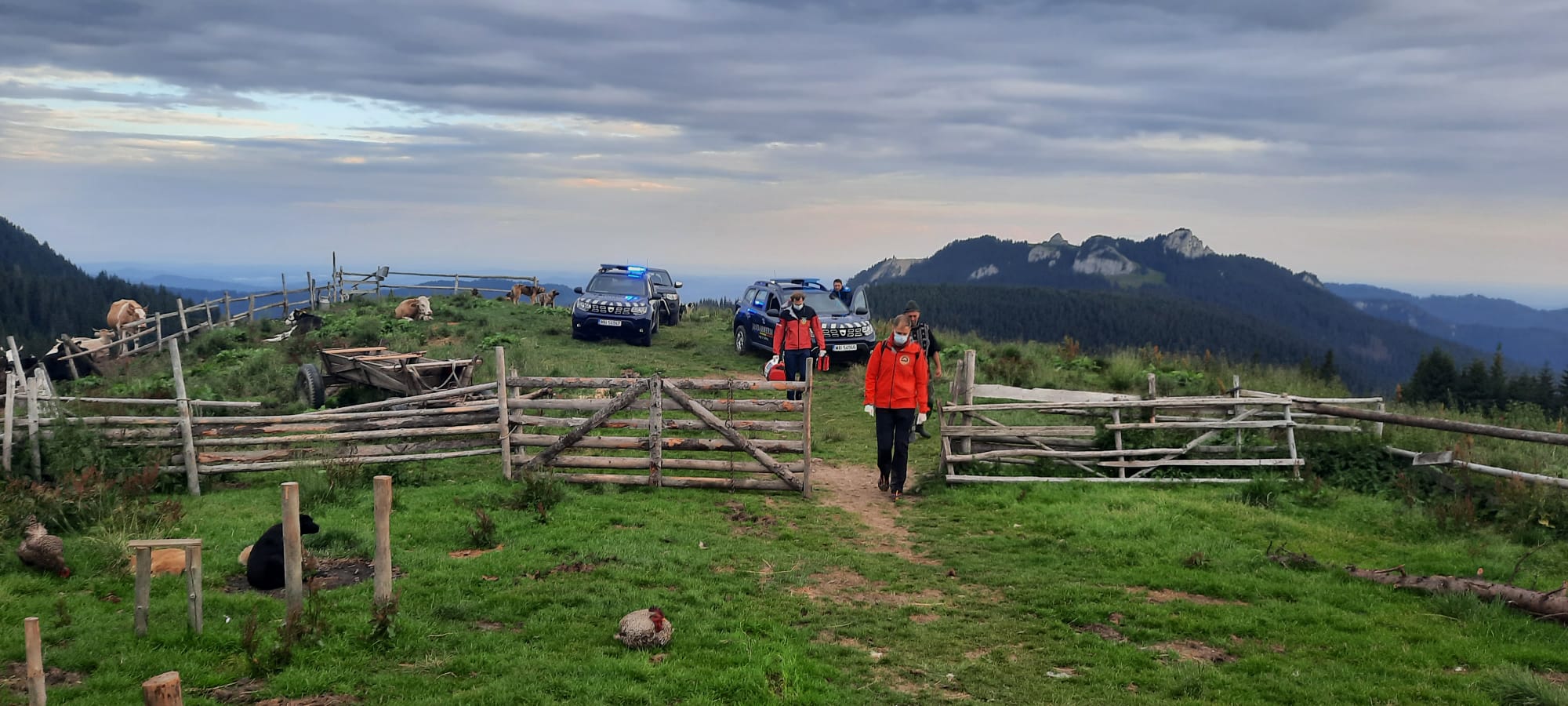 Jandarmii montani de la posturile Peștera și Zănoaga împreună cu salvamontiștii dâmbovițeni, au intervenit joi, 20 iulie a.c., în urma unui