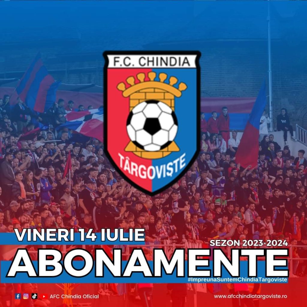 Vineri, 14 iulie, se pun la vânzare primele abonamente pentru meciurile Chindiei Târgoviște, Liga 2 sezonul 2023-2024