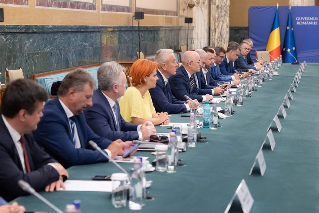 Premierul Marcel Ciolacu-președinte PSD ,a discutat cu primarii - membrii ai Asociației Municipiilor din România