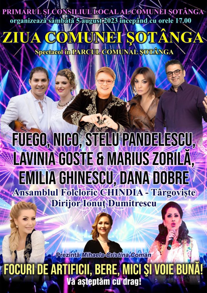 Șotânga sărbătorește Ziua comunei, astăzi, 5 august