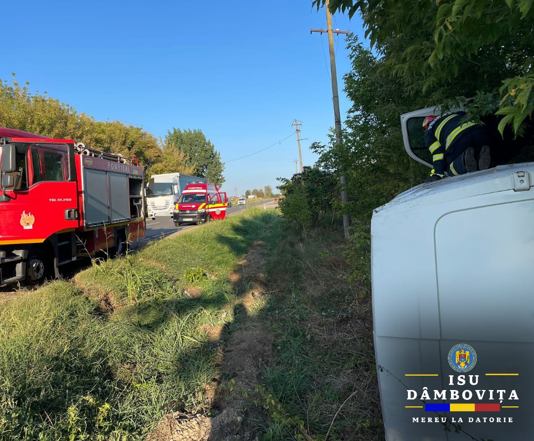 Accident pe DN 72 Târgoviște-Găești 