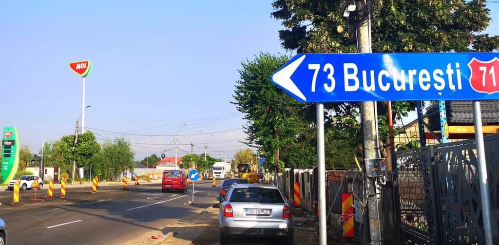 Se apropie de finalizare, modernizarea străzii Calea București, principala cale de acces în municipiul Târgoviște dinspre București