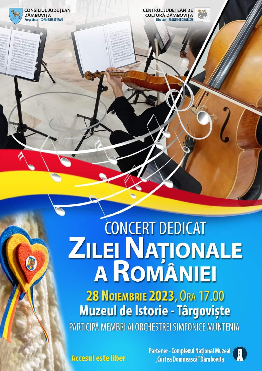 Astăzi 28 noiembrie, la Muzeul de Istorie din Târgoviște, un recital dedicat Zilei Naționale a României.1 Decembrie, Ziua Naţională a României