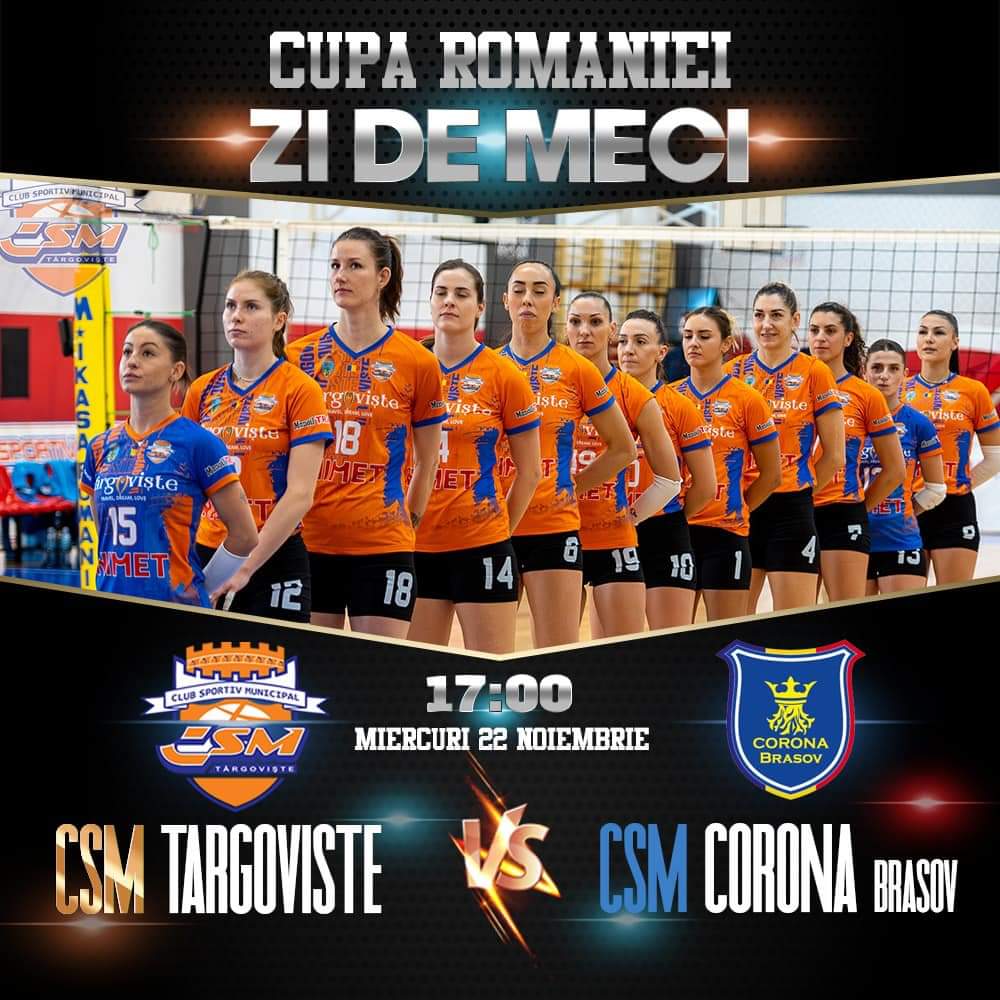 Nu ratați meciul de astăzi: CSM Târgoviște - CSM Corona Brașov
