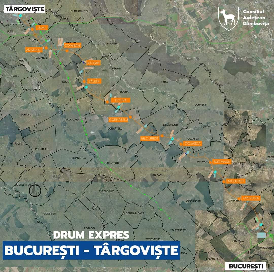 S-a avizat varianta finală a traseului drumului expres București-Târgoviște, traseul pornește din comuna Corbeanca și se termină în actuala centură a Municipiului Târgoviște, prin conectarea la sensul giratoriu existent.