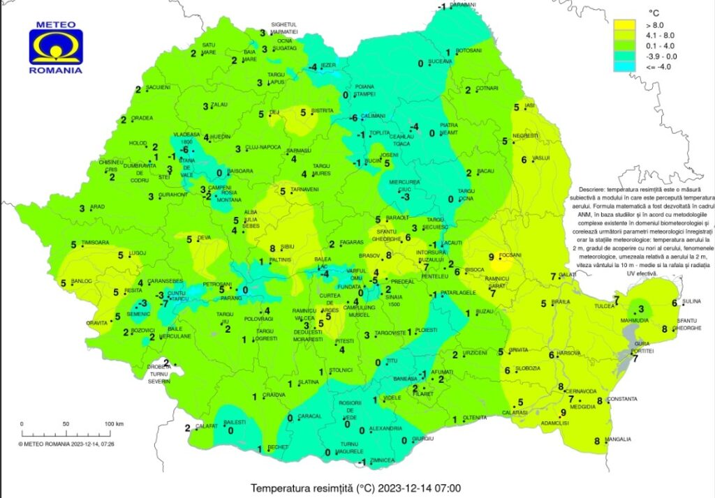 Prognoza meteo pentru joi, 14 decembrie 2023