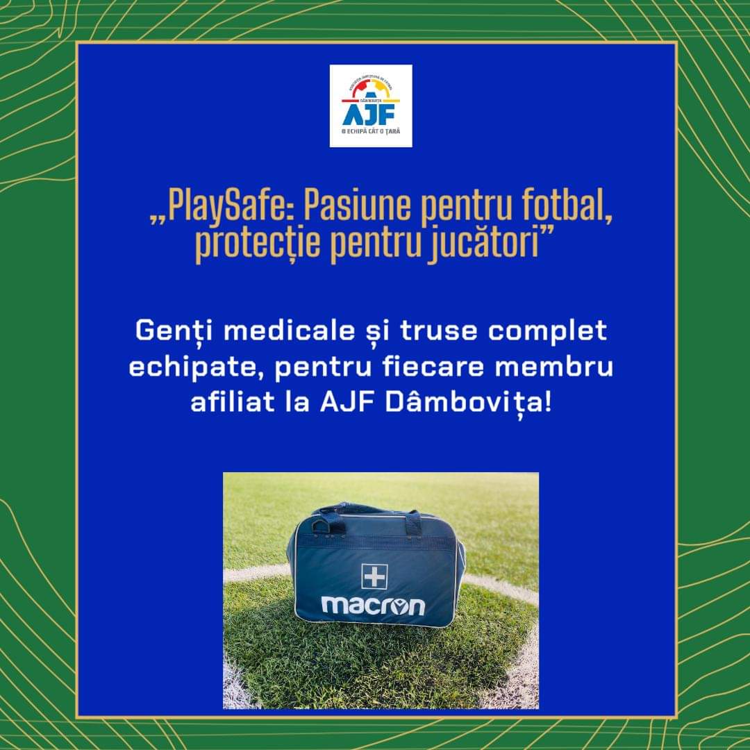 Proiectul "PlaySafe: Pasiune pentru Fotbal, Protecție pentru Jucători" este implementat și în județul Dâmbovița , toți membrii afiliați la AJF Dâmboviț