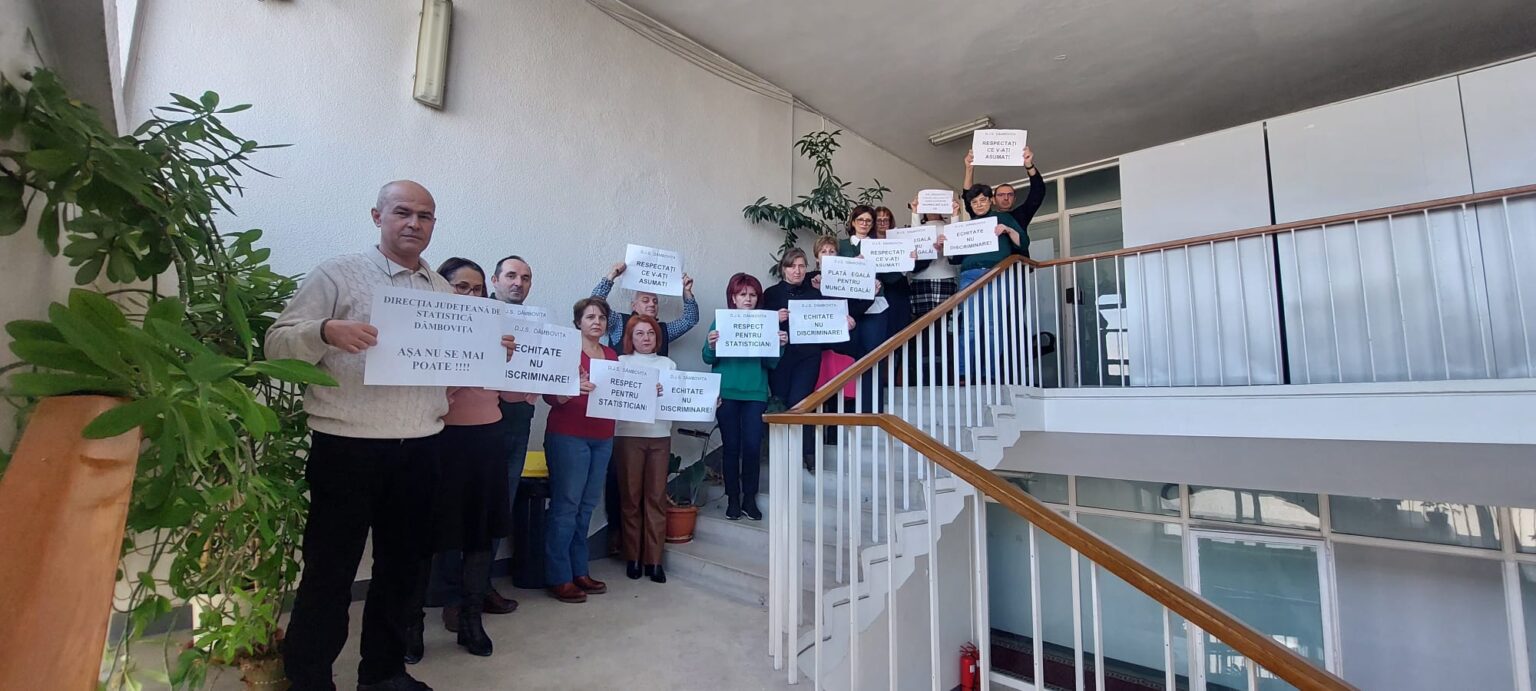 La Direcția Județeană de Statistică Dâmbovița, astăzi s-a declanșat PROTEST SPONTAN