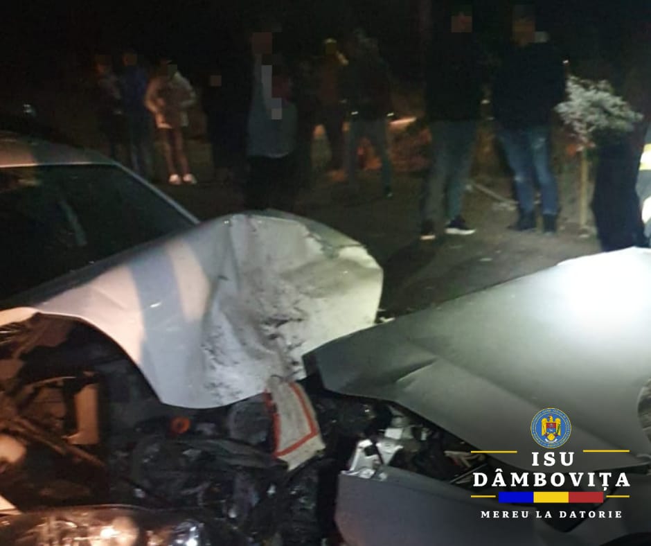Coliziune cu impact violent pe DJ 720, în interiorul localității Gura Ocniței,două persoane încarcerate