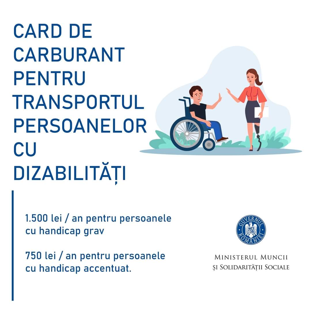 S-a introdus cardul electronic de carburant pentru transportul  interurban gratuit pentru persoanele cu dizabilități, concret Guvernul