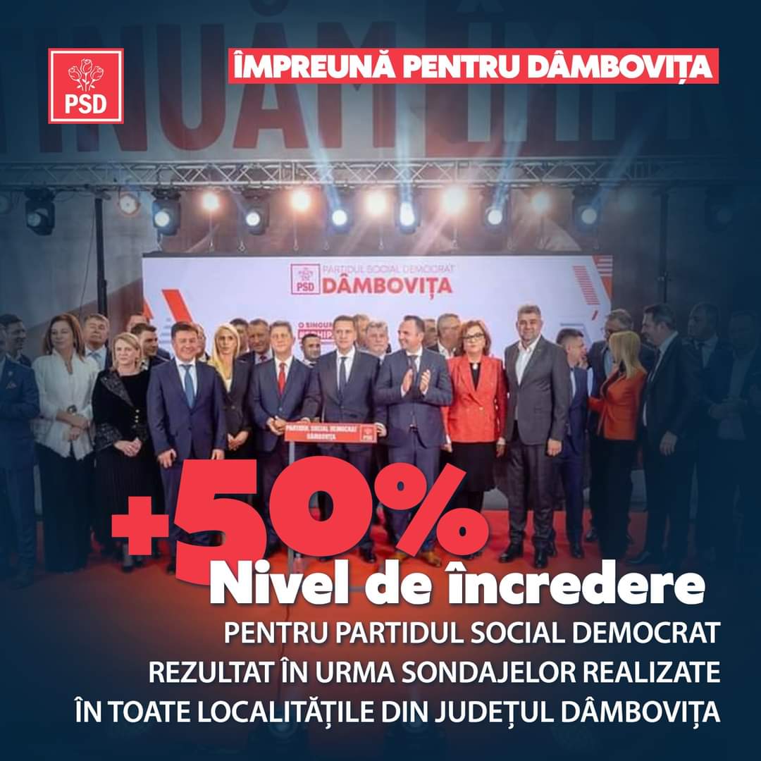 PSD Dâmbovița spune că toate organizațiile sunt pregătite să intrăm în luptele electorale din 2024 și să câștige toate alegerile europarlamentare, localele, prezidențiale și parlamentare.