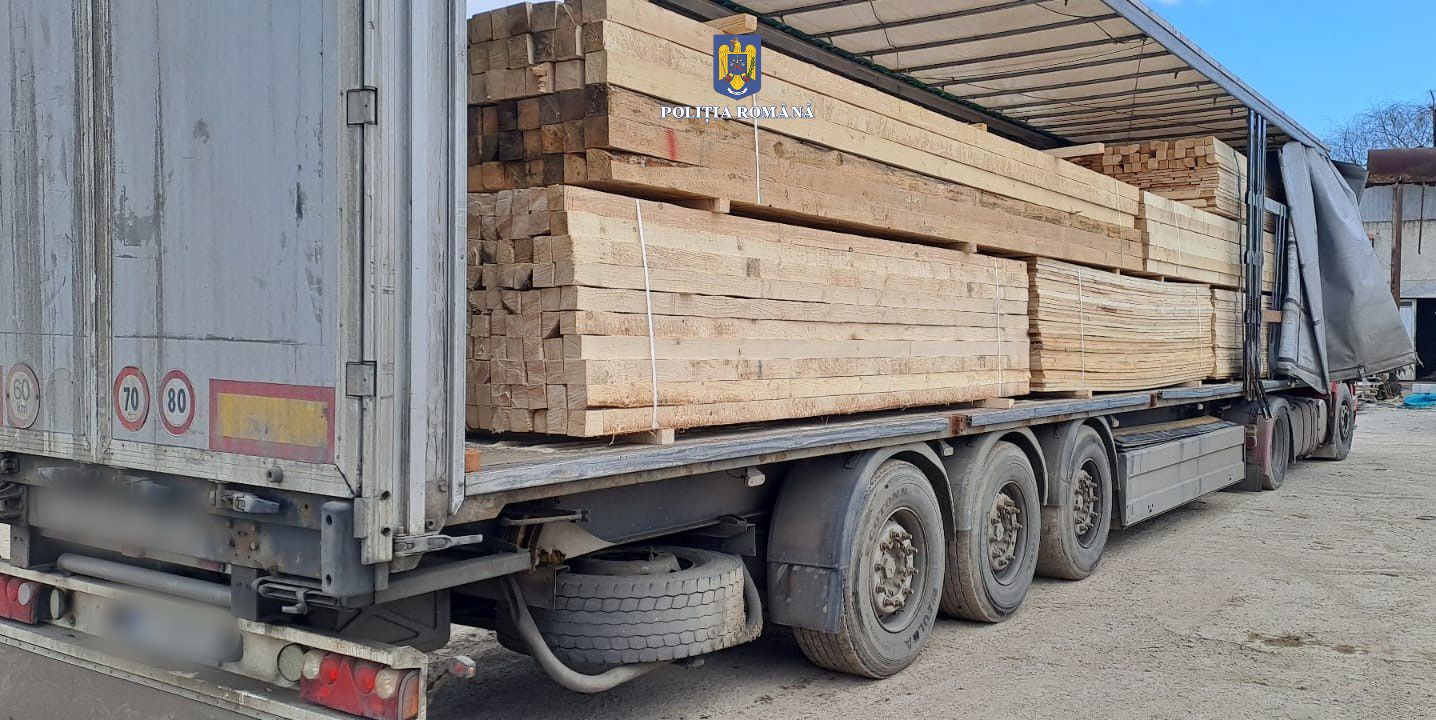 Transporta cherestea pentru care nu a reușit să prezinte documentele necesare , polițiștii din cadrul Secției nr. 2 Poliție Rurală Băleni