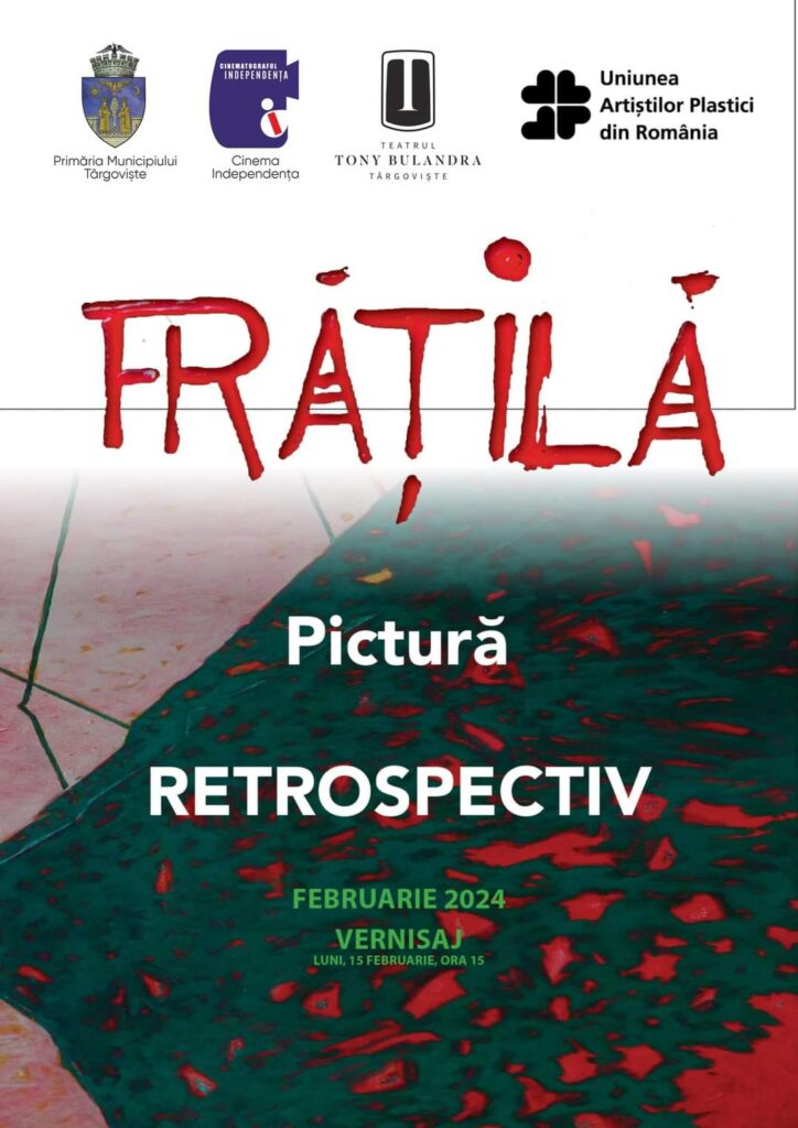 Vernisajul expoziţiei „Retrospectiv ” va avea loc în foaierul Cinema Independenţa, într-un cadru artistic deosebit