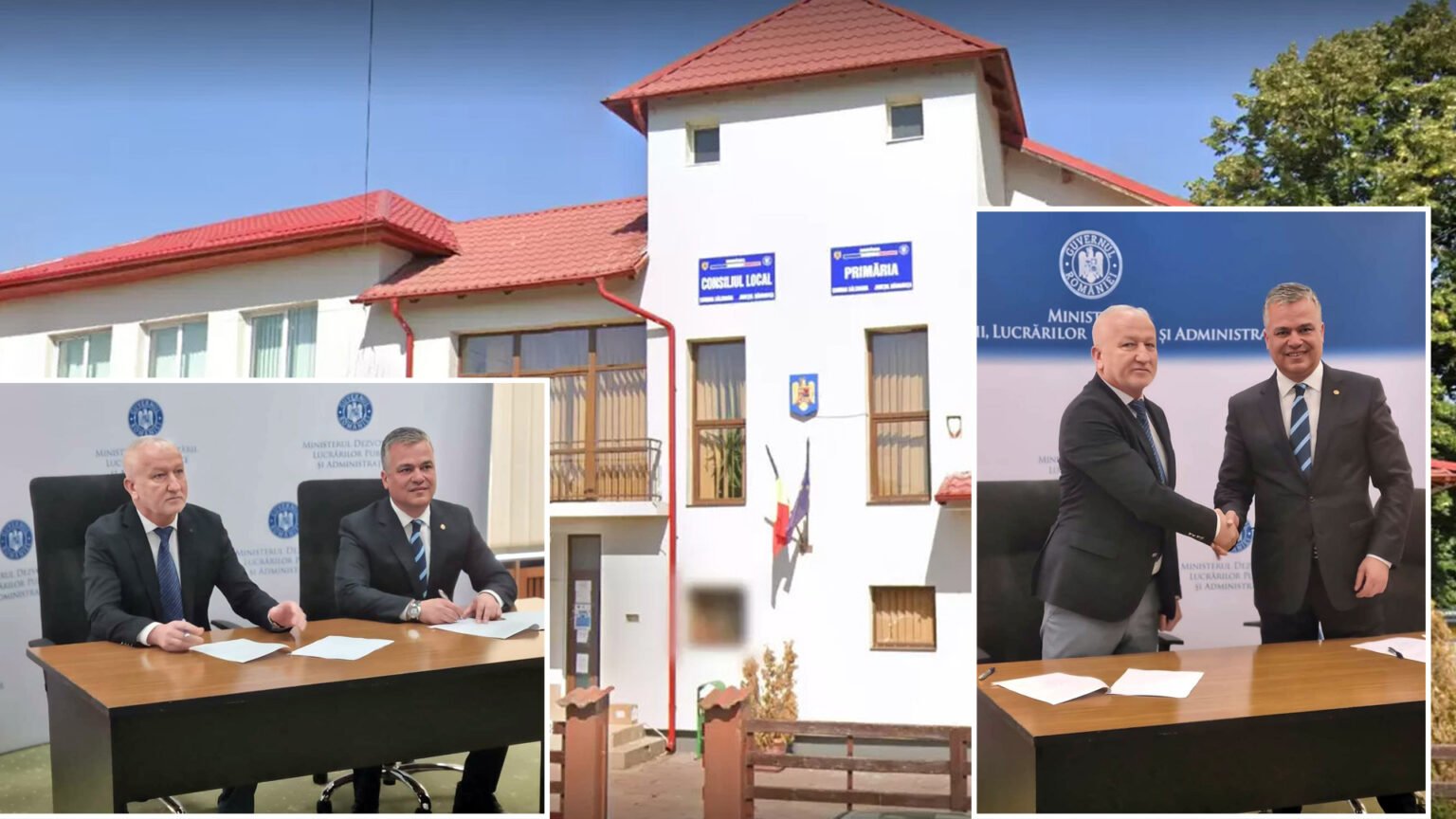 Vești bune, primarul comunei Sălcioara, Valentin Pârvu a semnat contractul de finanțare pentru „Rețele de  canalizare, staţii de pompare și stație de epurare în comuna Sălcioara”