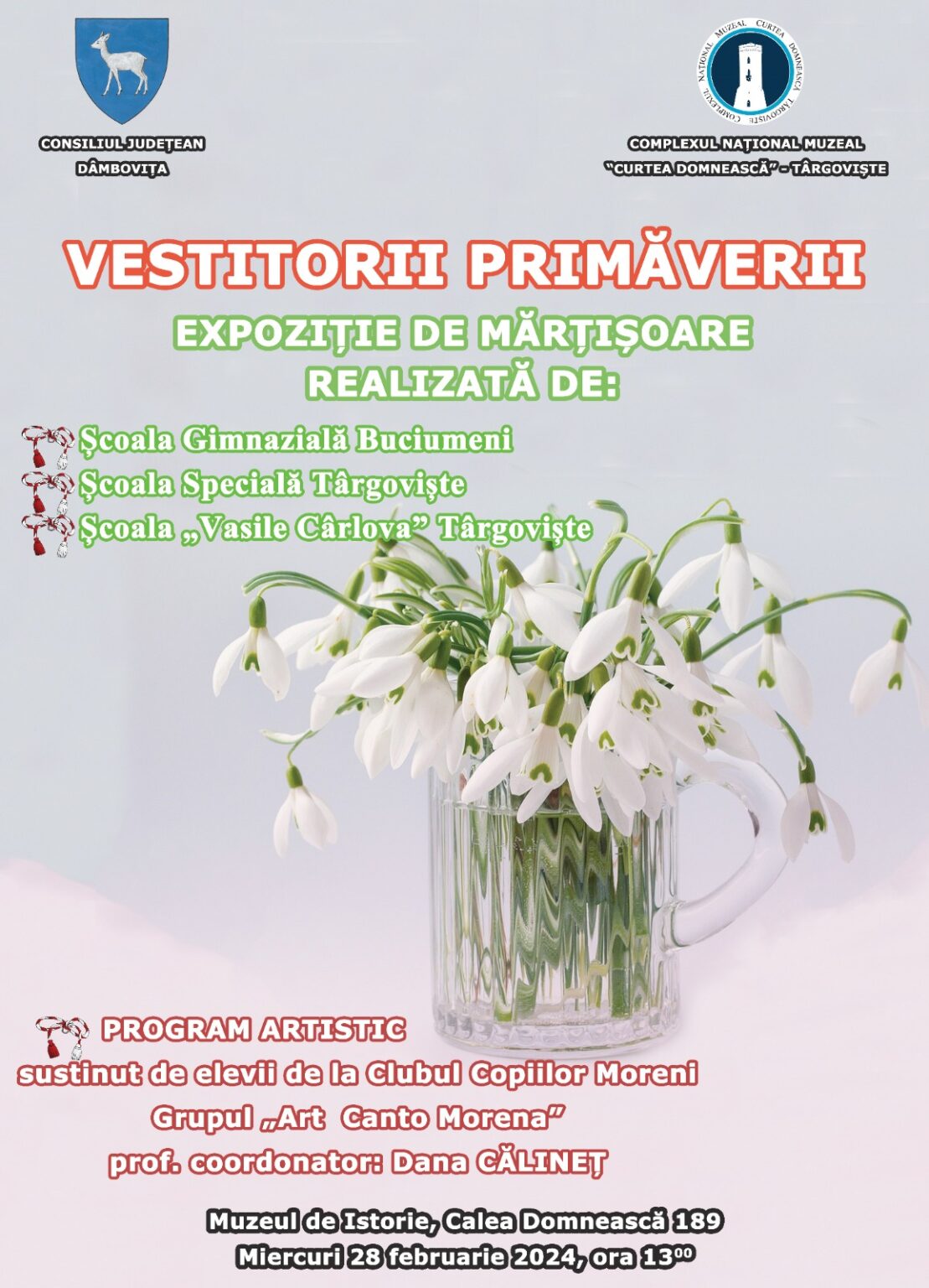 „VESTITORII PRIMĂVERII” la Muzeul de Istorie, Consiliul Judeţean Dâmboviţa, prin Complexul Naţional Muzeal „Curtea Domnească” Târgovişte