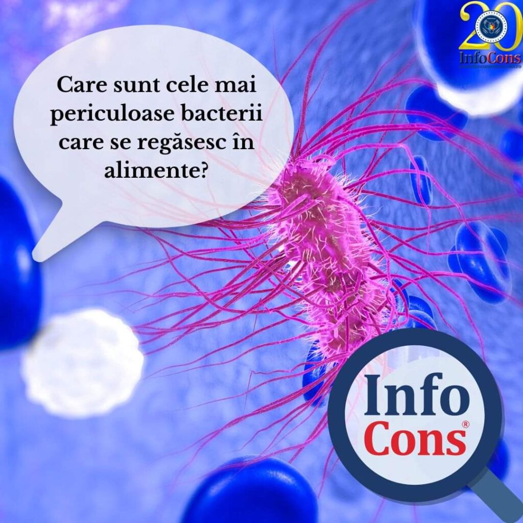 InfoCons atrage atenția asupra celor mai periculoase bacterii care se găsesc în alimentele pe care le consumăm. 