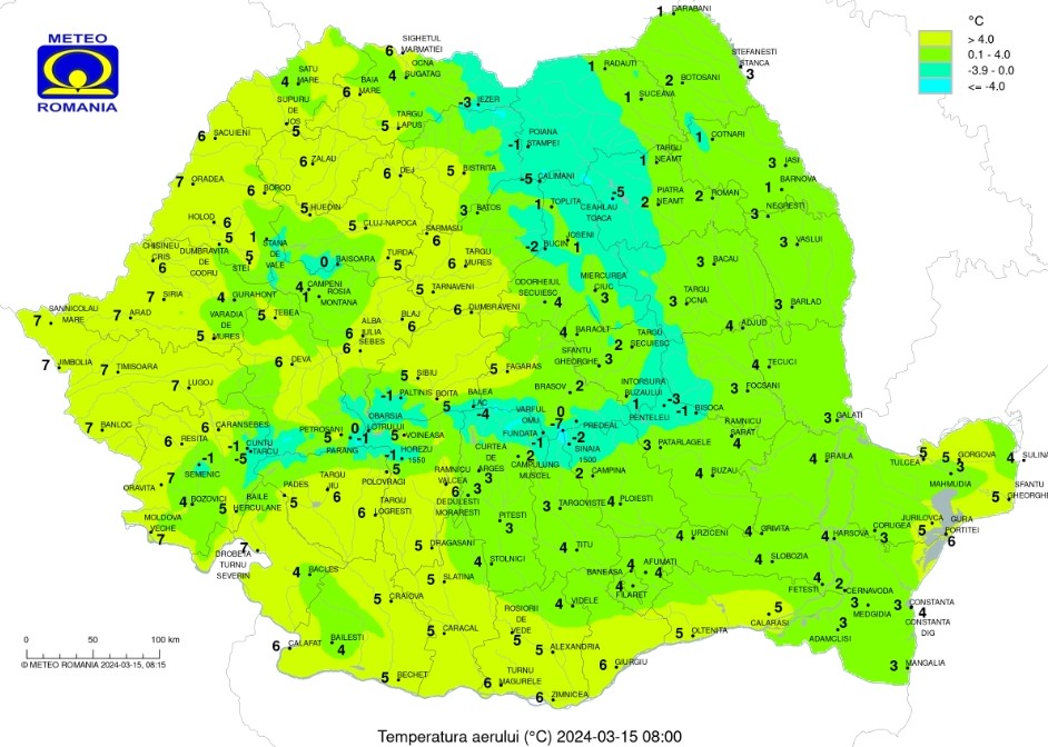 Vremea este ploioasă, la Târgoviște maxima nu va depăși 8 grade Celsius, precipitații: 15%, umiditate 86%, vânt 6 km/h.