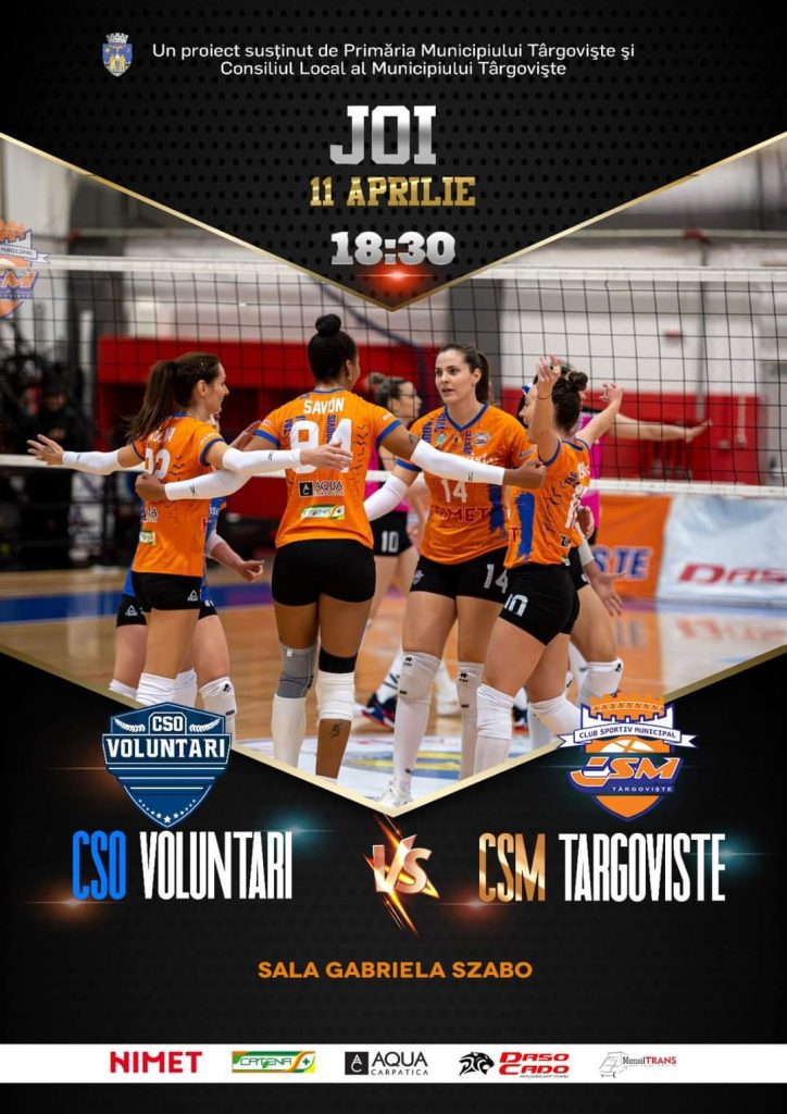 Semifinala Campionatului Național de Volei Feminin: CSO Voluntari- CSM Târgoviște