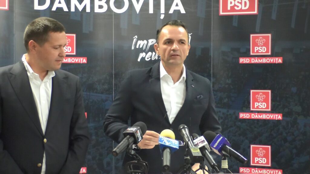 Primarul municipiului Târgoviște, Cristian Daniel Stan, alături de președintele Consiliului Județean Dâmbovița, Corneliu Ștefan