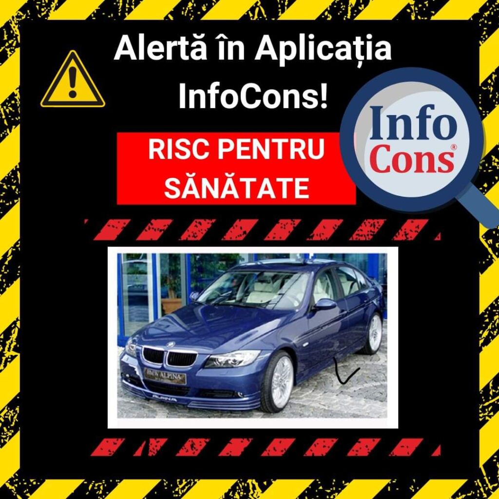 Alertă de ultimă oră în aplicația InfoCons! Alertă în aplicația InfoCons!Combustibilul utilizat la umflarea airbagului soferului se poate degrada în timp.
