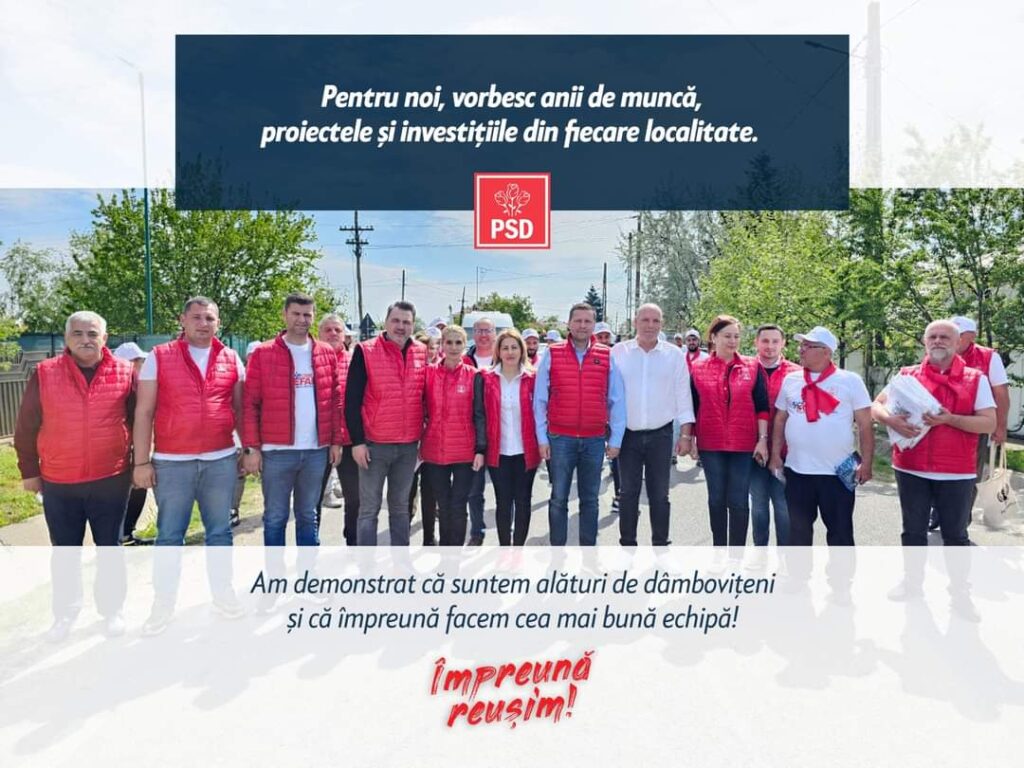 Președintele PSD Dâmboviț, Corneliu Ștefan  spune  că a demonstrat în ultimii patru ani că lucrurile bune se fac doar în echipă!