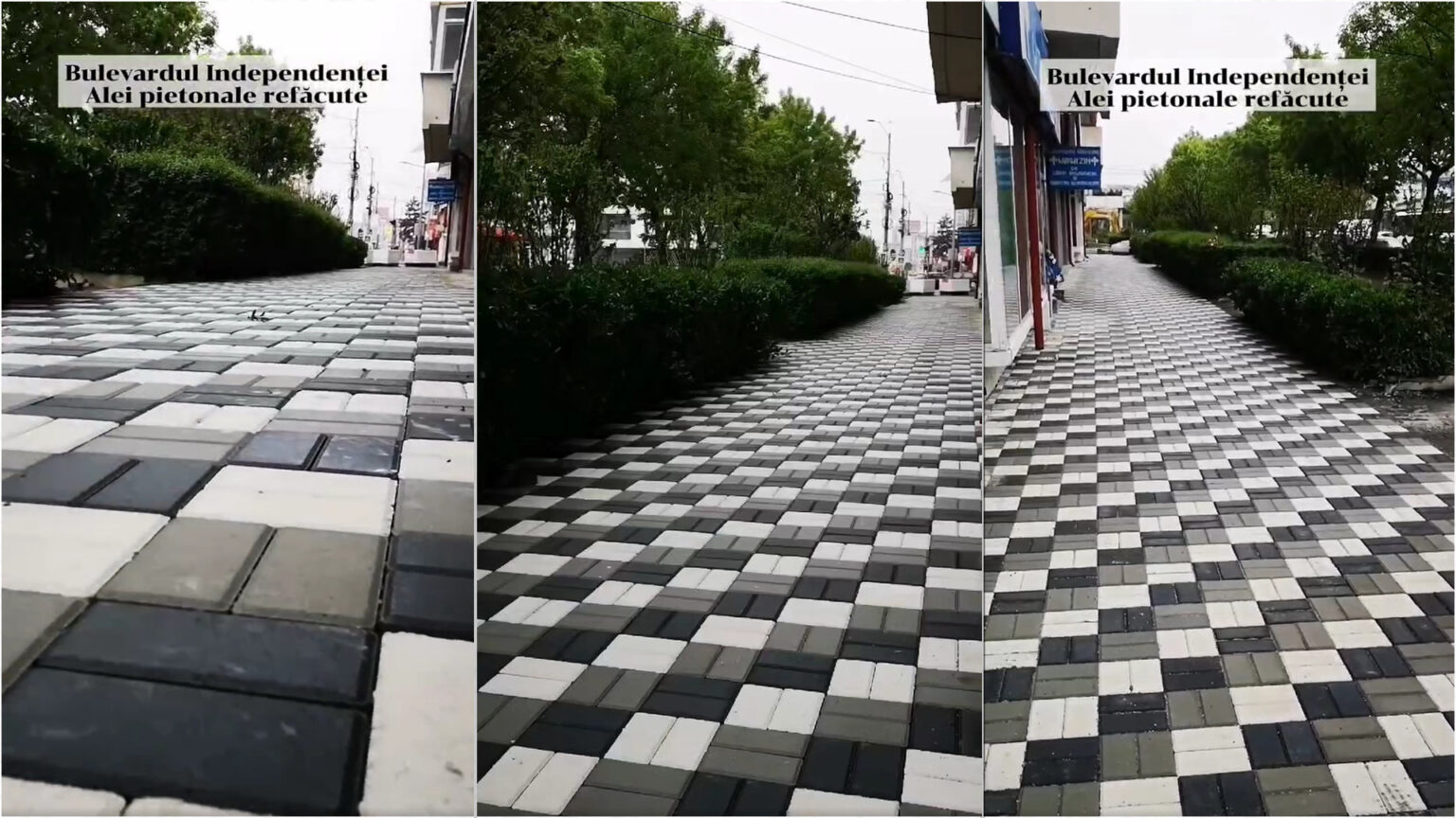 În municipiul Târgoviște se lucrează la modernizarea trotuarelor și  a infrastructurii rutiere, chiar dacă  vremea este capricioasă.