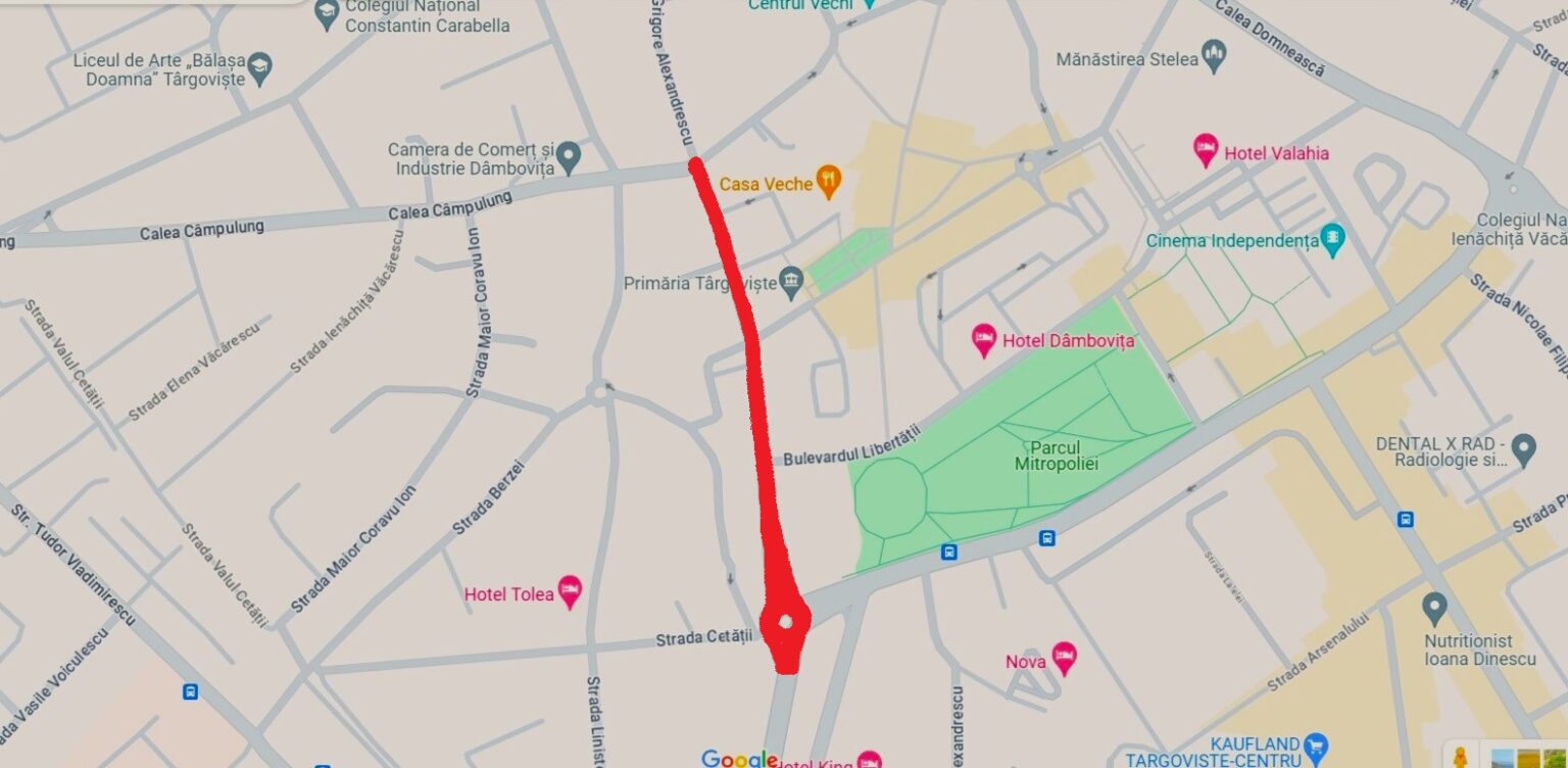 Târgoviște: Închiderea Temporară a Traficului pe Strada Poet Grigore Alexandrescu pentru Lucrări de Asfaltare, 25 Mai 2024 Târgoviște: Închiderea Temporară a Traficului pe Strada Poet Grigore Alexandrescu pentru Lucrări de Asfaltare, 25 Mai 2024