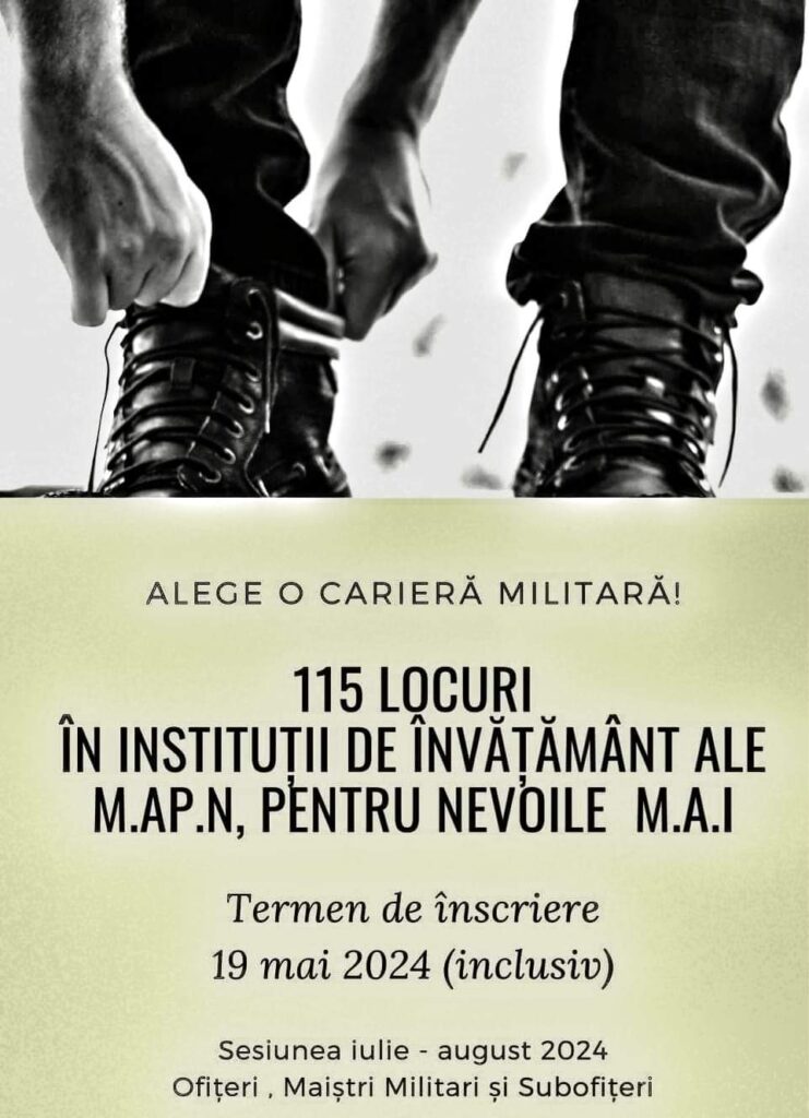 Îți dorești o carieră militară ca specialist în Ministerul Afacerilor Interne? Îți dorești o carieră militară ca specialist în Ministerul Afacerilor Interne?