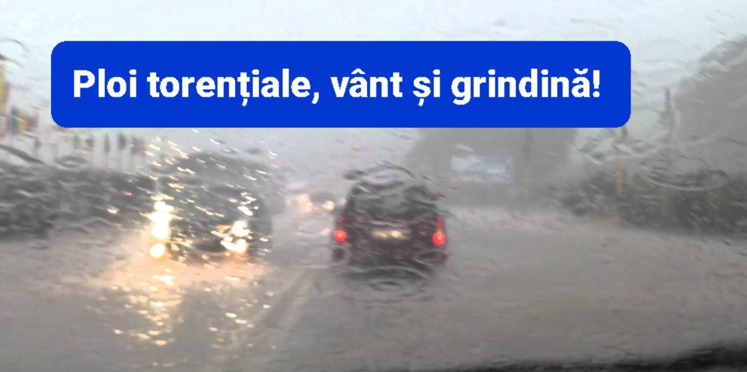 PLOI, VIJELII ȘI GRINDINĂ, au anunțat meteorologii pentru următoarele ore când vremea se va schimba radical. 