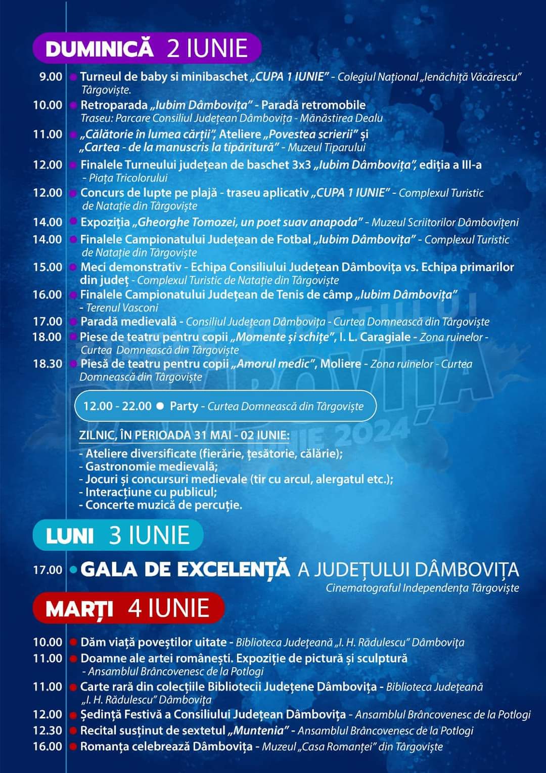 Vineri încep "Zilele județului Dâmbovița", unul dintre cele mai așteptate evenimente din județul nostru, ediția de anul acesta, cu numărul 3, va depăși așteptările tuturor.