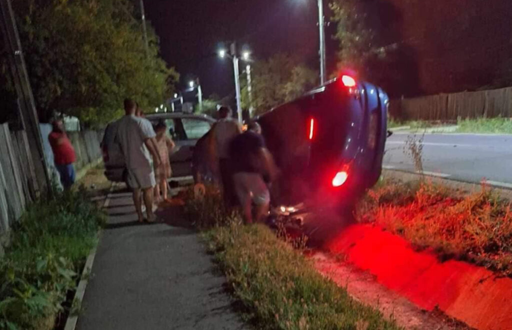 A intrat cu mașina într-un cap de pod în localitatea Cojasca