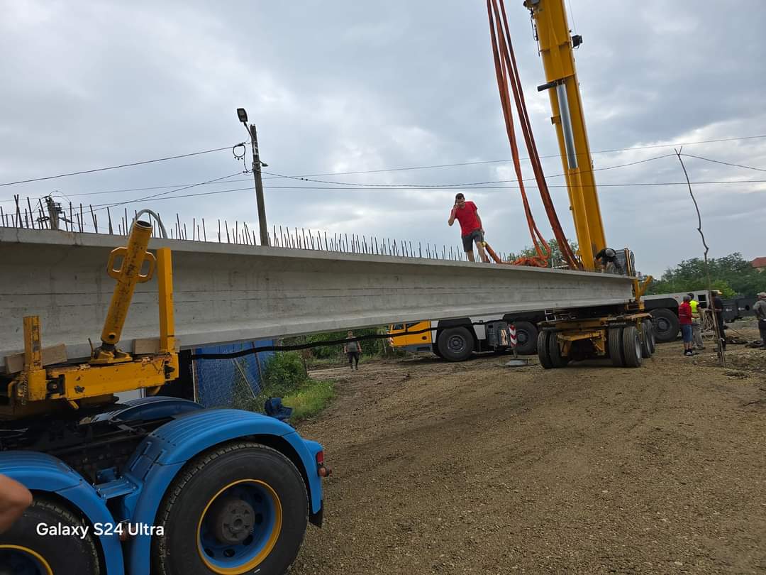 Comuna Niculești: Construirea noului pod pe DC 159 este în plină desfășurare