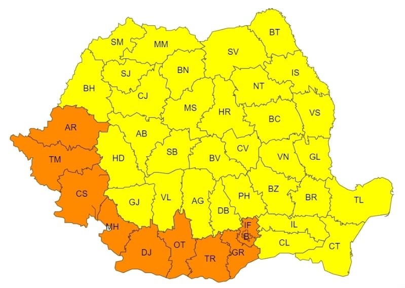 Atenție mare: Canicula nu doar va continua, ci se va accentua , ATENȚIONARE METEOROLOGICĂ COD GALBEN pentru județ Dâmbovița.